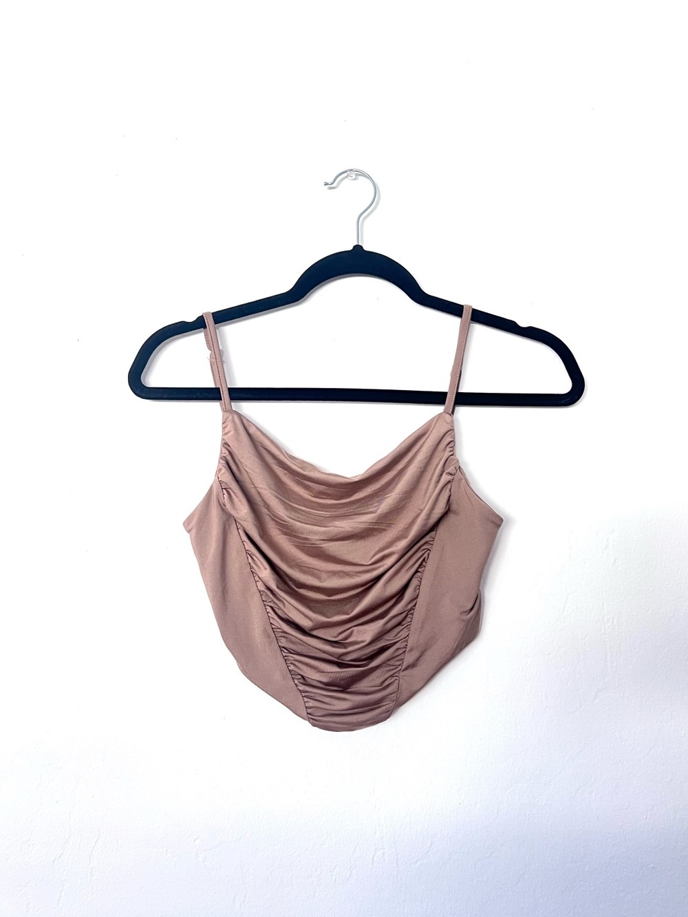 Aster Champagne Drape Bustier Style Top